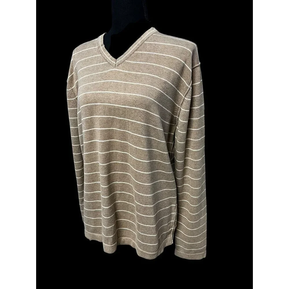 BANANA REPUBLIC MEN LONG SLEEVE SWEATER COTTON WORKATTIRE PREP LG